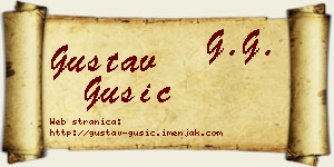 Gustav Gušić vizit kartica